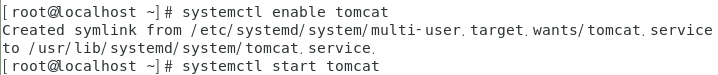 systemctl enable tomcat